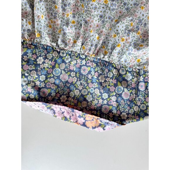 AMERICAN EAGLE Resort Blue Floral Cotton Poplin Short Sleeve Shirt, Size M - Picture 9 of 12